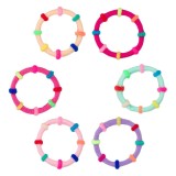 Elastice de păr cu dungi colorate pentru copii - Set de 6, CMCLASS