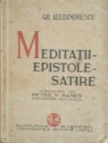 GR. ALEXANDRESCU - MEDITATII, EPISTOLE, SATIRE