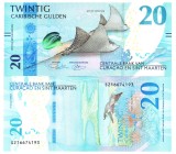 Cura&ccedil;ao &amp; St. Maarten 20 Gulden Emitere 31.03.2025 P-2 UNC