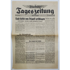 FRANKISCHE TAGESZEITUNG , NATIONALSOZIALISTISCHE TAGZEITUNG FUR DEN GAU FRANKEN , NR. 243 , 1941