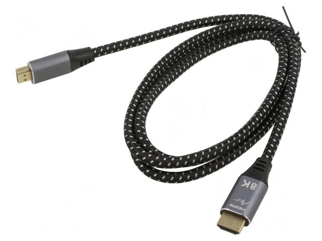 Cablu HDMI 2.1 Textil 1,5m Negru