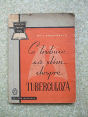 Prof.C ANASTASATU : CE TREBUIE SA STIM DESPRE TUBERCULOZA foto