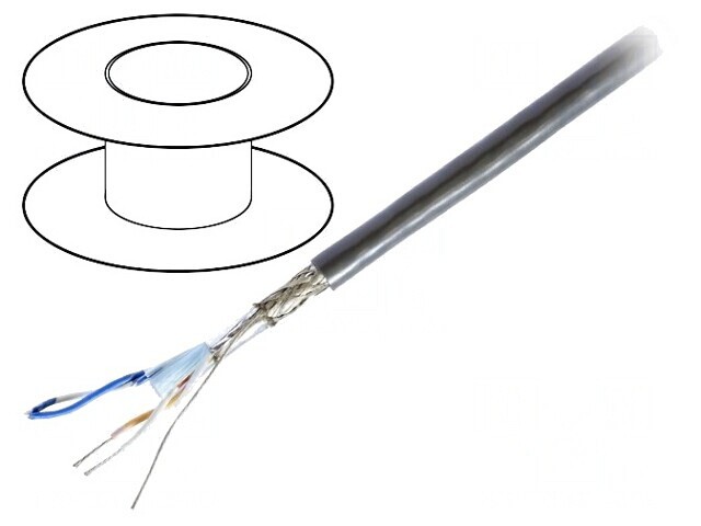 Cablu RS232 RS485 152m PVC Crom 30V 120&Omega;