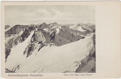 CP SIBIU Hermannstadt Carpatii Transilvaniei vedere negoi spre vest ND(1917) foto