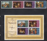 Malawi 1974 - Crăciun - Picturi de Bellini, Jordaens, s.a., Bloc, MNH