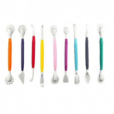 Set 9 Instrumente de modelat pentru cofetarie, Multicolor, 16 cm, 469COF