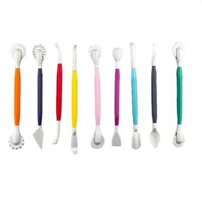 Set 9 Instrumente de modelat pentru cofetarie, Multicolor, 16 cm, 469COF foto