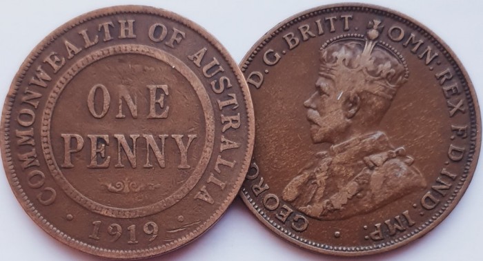 2367 Australia 1 penny 1919 George V km 23