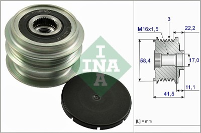 INA 535 0269 10 Sistem roata libera, generator foto