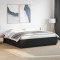 Cadru de pat cu lumini LED, negru, 200x200 cm, lemn prelucrat