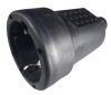 Priza neagra cupla cauciucata schuko 16A 250V