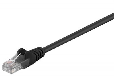 Cablu de retea U/UTP Goobay, cat5e, patch cord, 7.5m, negru foto