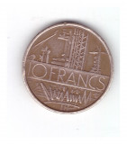 Moneda Franta 10 francs/franci 1974, stare buna, curata