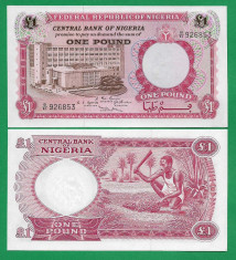 = NIGERIA - 1 POUND - 1967 - UNC = foto