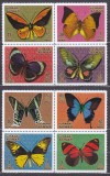 DB1 Arta Pictura Fauna Ajman Fluturi serie I MNH, Nestampilat