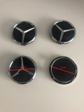 Capace Janta Mercedes 75mm Negru - Set 4 Bucati