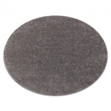 Covor BUENOS cerc 6646 shaggy uni, o singură culoare gri, cerc 150 cm