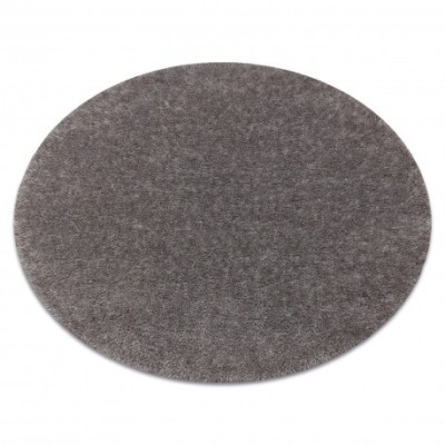 Covor BUENOS cerc 6646 shaggy uni, o singură culoare gri, cerc 120 cm foto