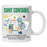 Cana alba personalizata &quot;sunt contabil&quot;, INOVATIX&reg;. 330ml