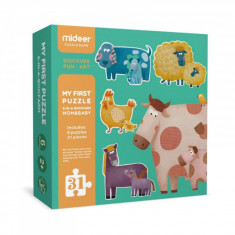 Puzzle pentru Copii 2 ani cu Animale Domestice, 30 Piese, My First Puzzle foto