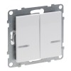 Intrerupator dublu conectat Legrand Suno alb 722182