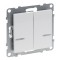 Intrerupator dublu conectat Legrand Suno alb 722182