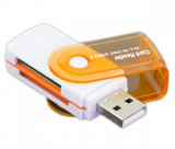 Cititor carduri, USB 2.0, 60 MB/s, alb portocaliu