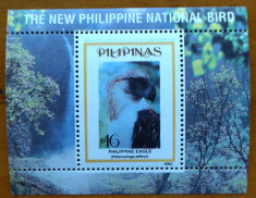 FILIPINE.-1996 &amp;#039;&amp;#039; PASARI-Vulturu-filipinez&amp;#039;&amp;#039; - Colita -MNH**(Yv.nr92=8e) foto