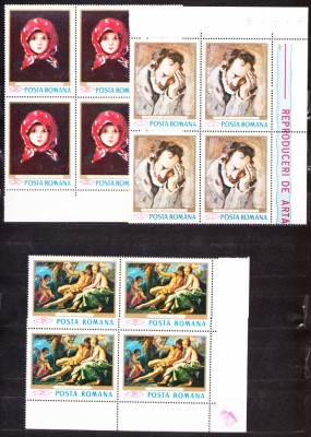 TSV$ - 1968 LP 668 REPRODUCERI DE ARTA I BLOC X 4 MNH/** LUX foto