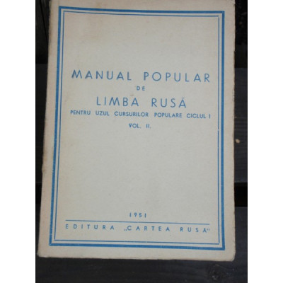 MANUAL POPULAR DE LIMBA RUSA VOL.II foto