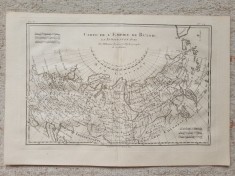 Harta a Imperiului Rus, tiparita in 1780 foto