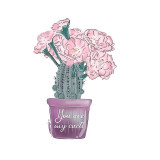 Cumpara ieftin Sticker decorativ Vaza Cactus, Multicolor, 72 cm, 3257ST, Oem