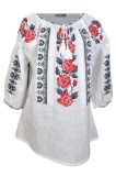 Bluza dama tip ie 024, alb/gri , marimea L