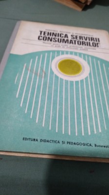 TEHNICA SERVIRII CONSUMATORILOR EMILIAN DOBRESCU -SCOLI PROFESIONALE 1989 foto