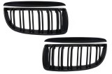 Grile Centrale Duble BMW Seria 3 E90 E91 Pre-LCI (2005-2008) M-Design Negru Lucios Performance AutoTuning