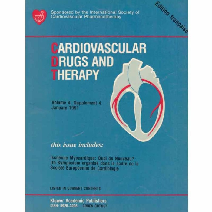 - Cardiovascular drugs and therapy - volume 4, supplement 4,