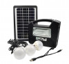 Kit cu panou solar cu 3 becuri, portabil, bluetooth, radio, USB, 10000mAh
