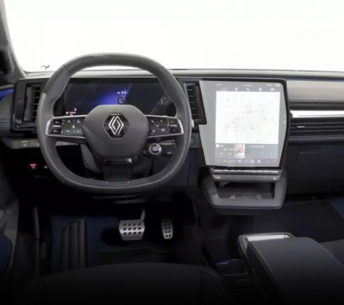 Folie protectie display navigatie Duragon, din silicon, pentru Renault Scenic E-Tech 2023+, mata, anti-amprenta, kit instalare
