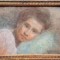 Eustațiu Stoenescu (1884-1957)-T&acirc;nără cu capul pe pernă, pastel