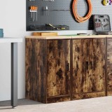 vidaXL Dulap de depozitare de garaj stejar afumat 40x51x85 cm