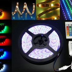 Banda Led RGB Siliconica 60 SMD-uri 5050/Metru Cu Telecomanda 196387