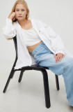 Levi&#039;s camasa din bumbac femei, culoarea alb, cu guler clasic, relaxed