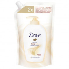 Rezerva Sapun Lichid DOVE Fine Silk, Cantitate 500 ml, Parfum de Orhidee Albastra, Rezerve de Sapun Lichid, Rezerve de Sapunuri Lichide, Rezerve Sapun