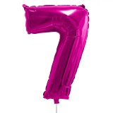 Balon Petrecere, Model Nr.7, Culoare Fucsia, Material Aluminiu, Dimensiune 24cm