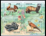 RUSSIA 2024 FAUNA PASARI MAMIFERE REPTILE, Nestampilat