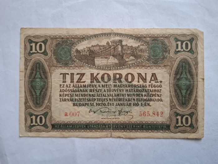 10 coroane 1920