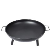 Mirpol Foc de Gradina Portabil Grătar MIR-FP58/6 Negru Fier Diametru 60cm Inaltime 35cm Picioare Detașabile
