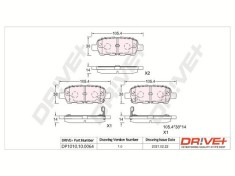 Dr!ve+ DP1010.10.0064 set placute frana,frana disc