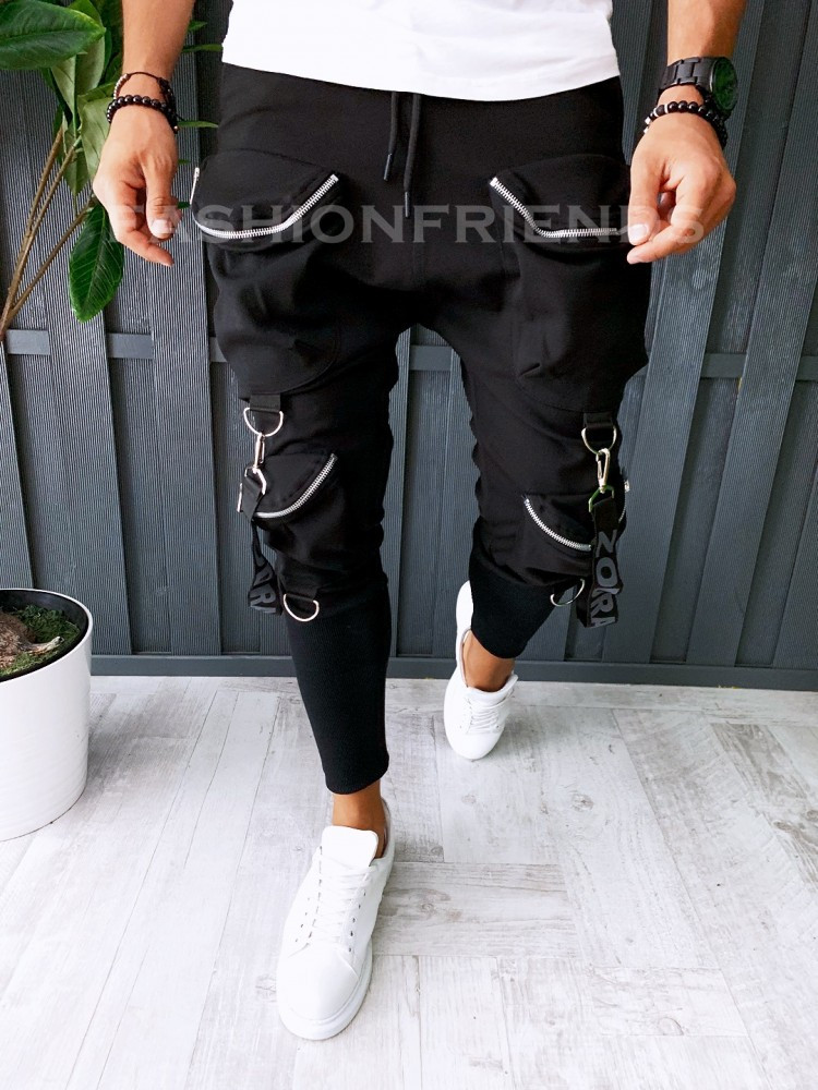 Pantaloni VAGABOND - de trening pentru barbati - slim fit - negri - A6318 |  arhiva Okazii.ro