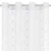 Perdea Decorativă, Model Franjuri cu Inele, Culoare Alb, Dimensiuni 140x260cm, Oem